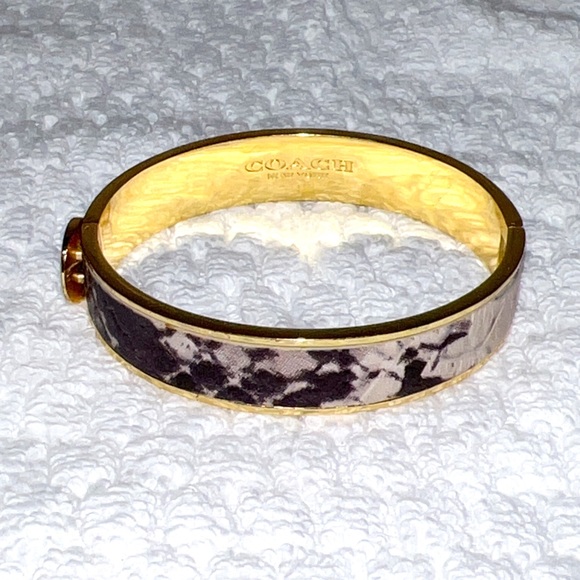 Coach Snake Print Hinge Bracelet
